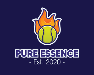 Flaming Tennis Ball logo design