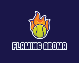 Flaming Tennis Ball logo