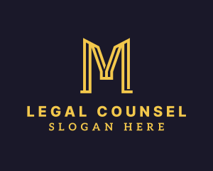 Court Lawyer Letter M logo