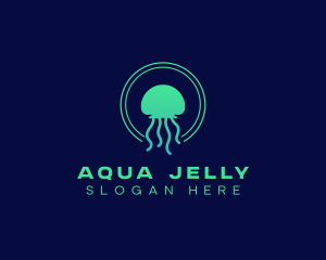 Ocean Swimming Jellyfish logo