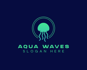 Ocean Swimming Jellyfish logo