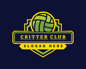 Sports Club Volleyball Emblem logo design