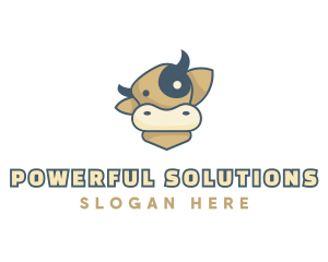 Cartoon Dairy Cow logo design