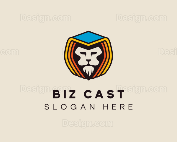 Hooded Lion Badge Logo