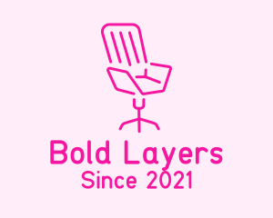 Pink Chair Furniture logo design