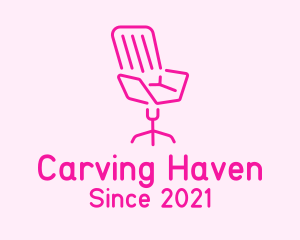 Pink Chair Furniture logo design