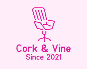 Pink Chair Furniture logo design