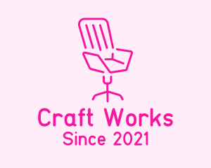 Pink Chair Furniture logo design