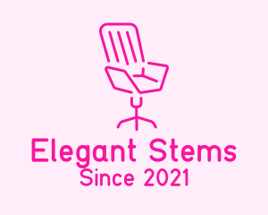 Pink Chair Furniture logo design