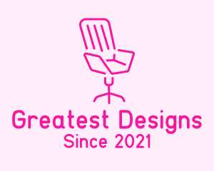 Pink Chair Furniture logo design