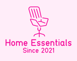 Pink Chair Furniture logo design