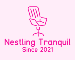 Pink Chair Furniture logo design