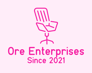 Pink Chair Furniture logo design