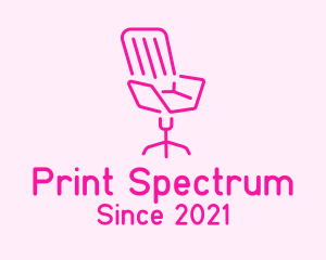 Pink Chair Furniture logo design