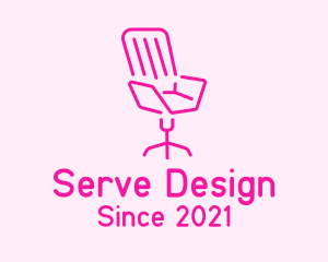 Pink Chair Furniture logo design