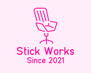 Pink Chair Furniture logo design