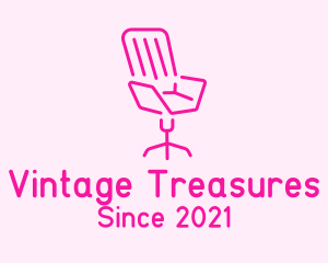 Pink Chair Furniture logo design