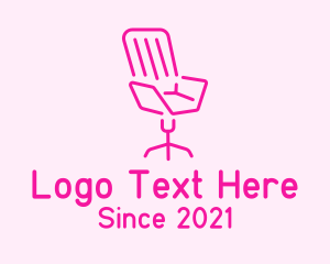 Seat - Pink Chair Furniture logo design