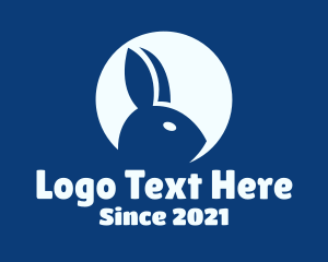 Rabbit Head Silhouette logo