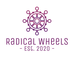 Marine Wheel Helm Technology logo design