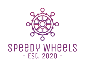 Marine Wheel Helm Technology logo design