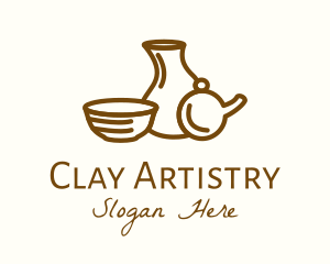 Brown Ceramic Homeware logo design