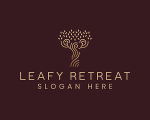 Spa Wellness Tree logo design