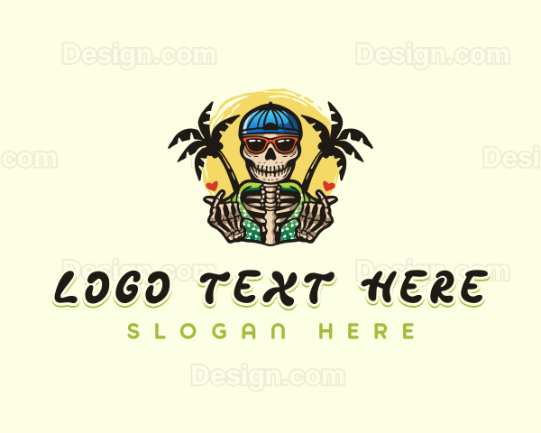 Tropical Skeleton Paradise Logo