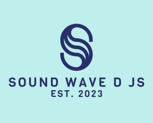 Digital Waves Letter S logo design