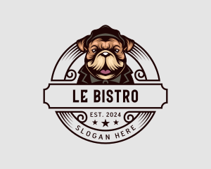 Dog Bulldog Suit logo design