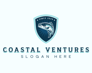 Marine Sailing Fisherman logo design