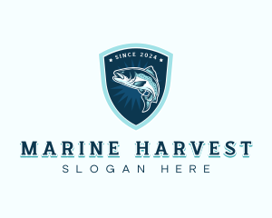 Marine Sailing Fisherman logo design