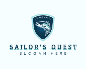 Marine Sailing Fisherman logo design