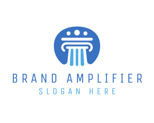 Financing Pillar Law Badge logo design