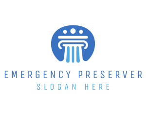 Financing Pillar Law Badge logo design