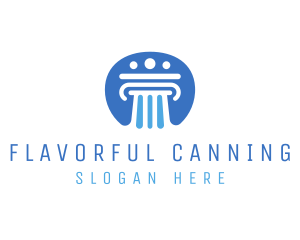 Financing Pillar Law Badge logo design