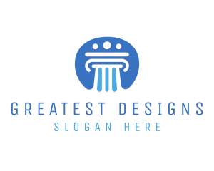 Financing Pillar Law Badge logo design