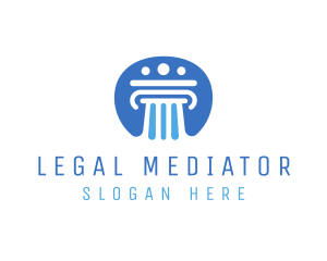 Financing Pillar Law Badge logo design