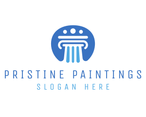 Financing Pillar Law Badge logo design