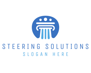 Financing Pillar Law Badge logo design