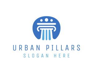 Financing Pillar Law Badge logo design