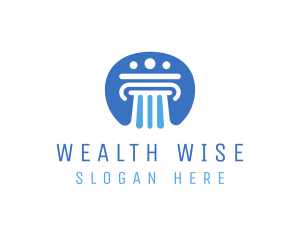 Financing Pillar Law Badge logo design