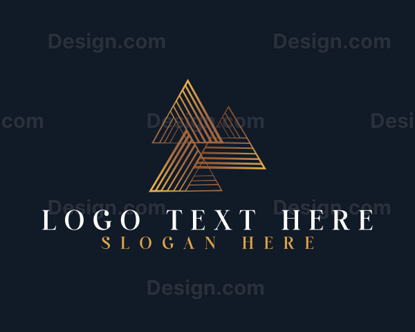 Elegant Pyramid Triangle Logo