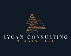 Elegant Pyramid Triangle logo design