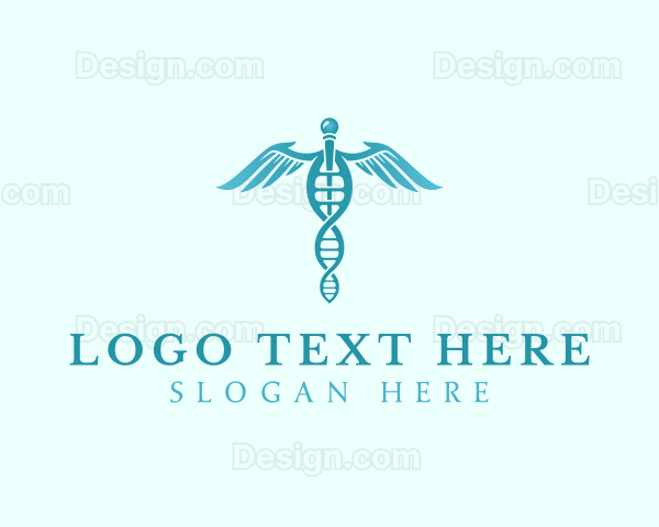 Medical Caduceus Wings Logo