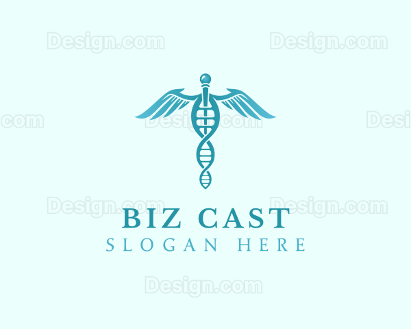 Medical Caduceus Wings Logo