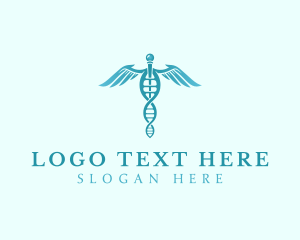 Medical Caduceus Wings Logo