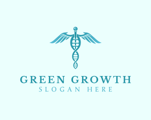 Medical Caduceus Wings logo design