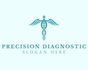 Medical Caduceus Wings logo design