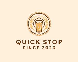 Oktoberfest Beer Glass logo design
